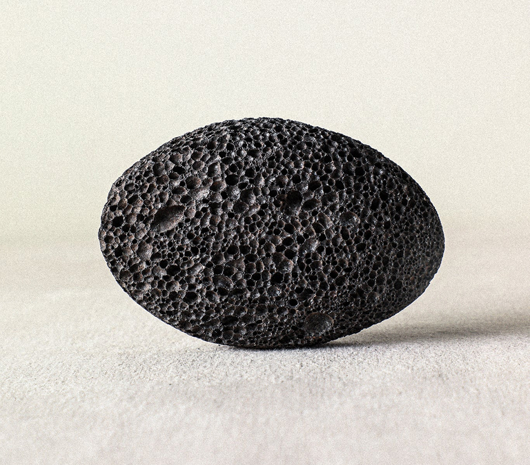 Black pumice stone